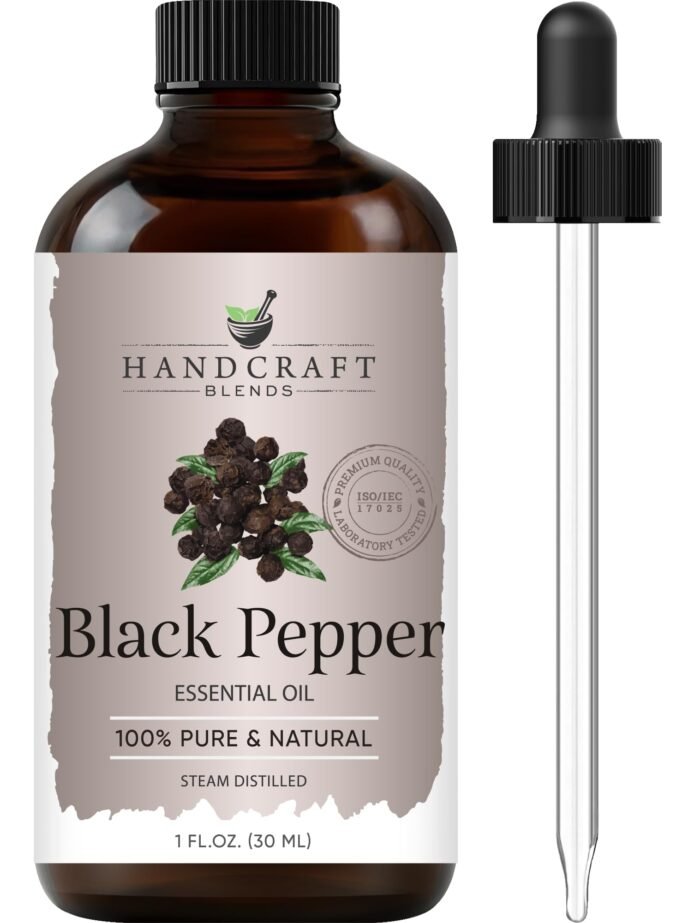 Black Pepper Essential Oil - Huge 4 Fl Oz - 100% Pure and Natural - Premium Grade Essential Oil for Diffuser and Aromatherapy