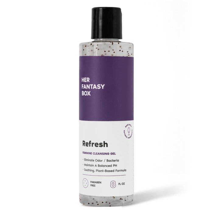 Her Fantasy Box Refresh pH Balancing Shower Gel - Natural Feminine Hygiene Solution for Gentle Cleansing, Odor Control, and Skin Nourishment - pH-Balanced Formula for All Skin Types (8 oz)