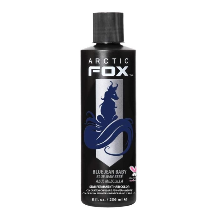 ARCTIC FOX Vegan and Cruelty-Free Semi-Permanent Hair Color Dye (8 Fl Oz, BLUE JEAN BABY)