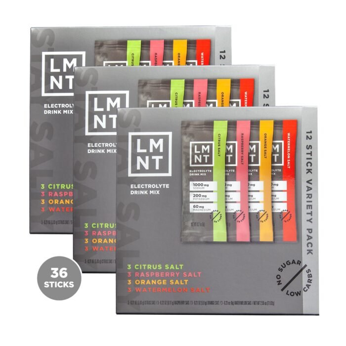 LMNT Zero Sugar Electrolytes - Variety Pack Bundle | Drink Mix | 36-Count