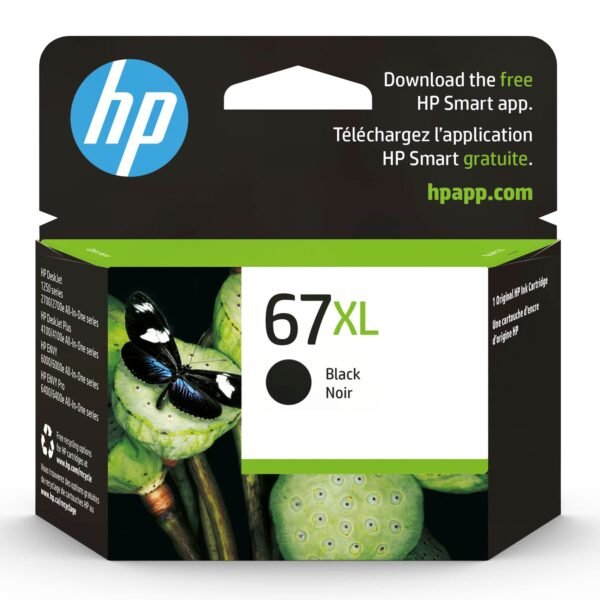 HP 67XL Black High-yield Ink Cartridge | Works with HP DeskJet