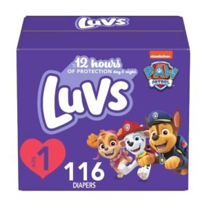 Luvs Diapers - Size 1, 116 Count, Paw Patrol Disposable Baby Diapers