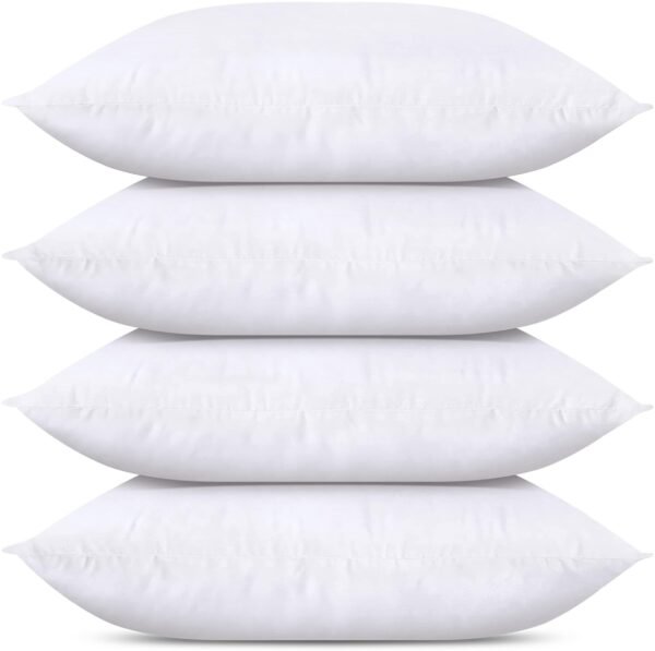 Utopia Bedding Throw Pillows (Set of 4, White), 14 x 20 Inches Pillows for Sofa, Bed and Couch Decorative Stuffer Pillows