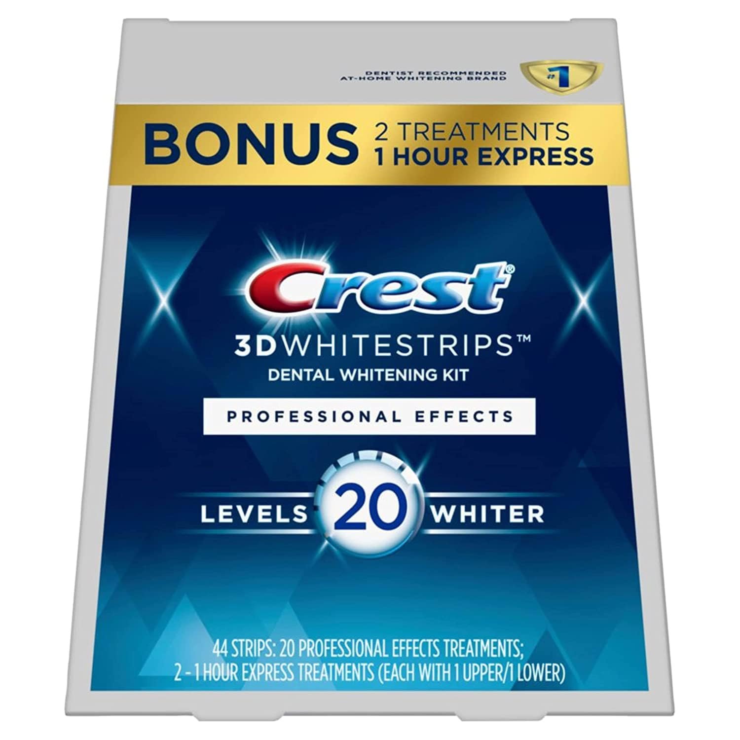 Version 1.0.0 Crest 3D Whitestrips Professional Effects, Whitestrip 3D White, Teeth Whitening Strip Kit, 44 Strips (22 Count Pack), Crest Teeth Whitening Strips, Teeth Whitening Kit - Image 1