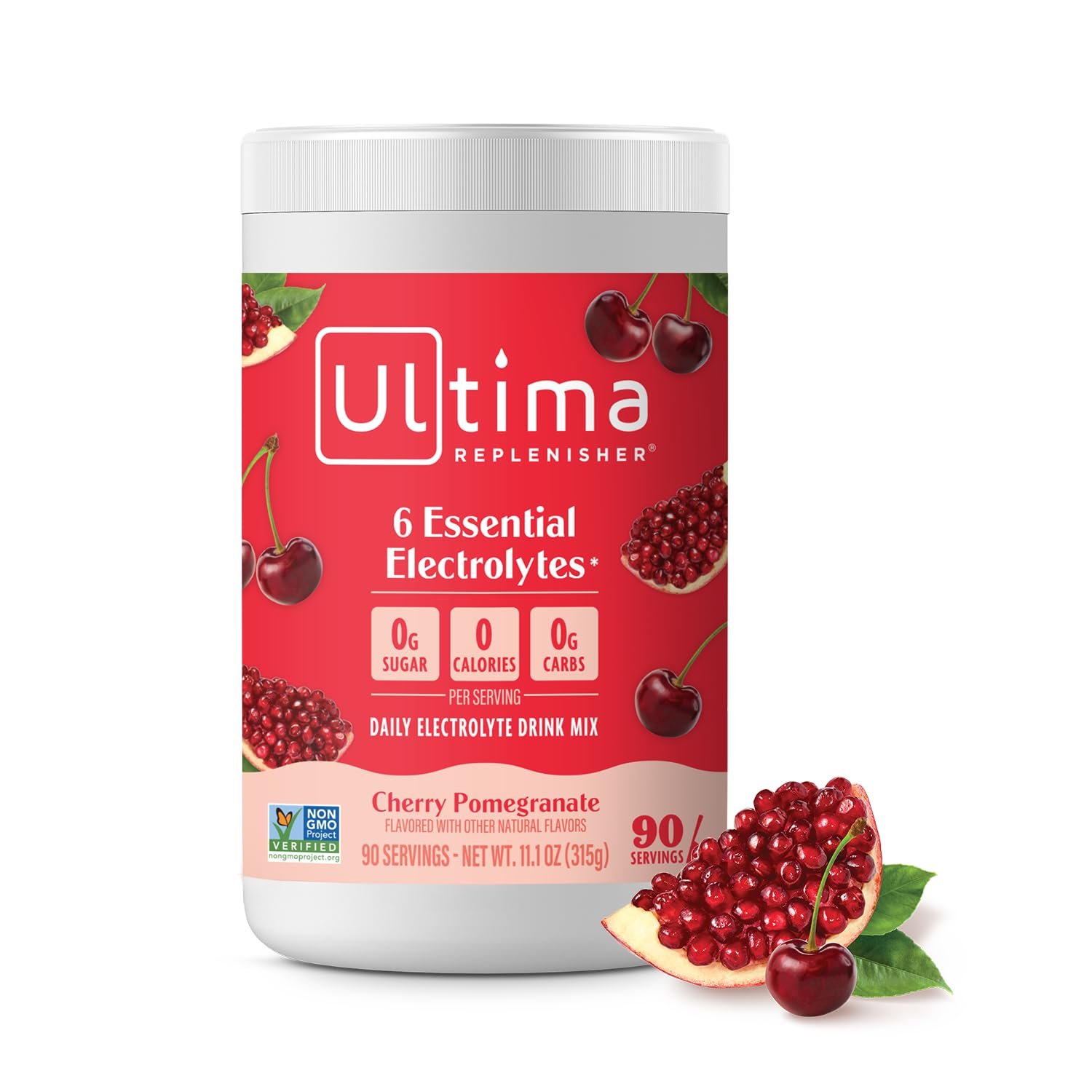 Version 1.0.0 Ultima Replenisher Daily Electrolyte Drink Mix ? Cherry Pomegranate, 90 Servings ? Hydration Powder with 6 Electrolytes & Minerals ? Keto Friendly, Vegan, Non- GMO & Sugar-Free Electrolyte Powder - Image 1